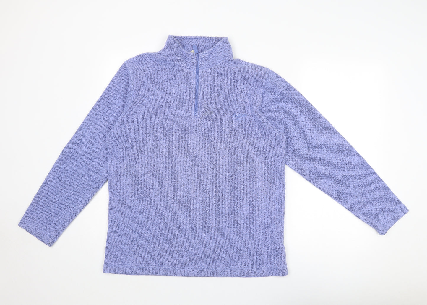 Cotton Traders Womens Purple Cotton Pullover Sweatshirt Size M Zip - 1/4 Zip