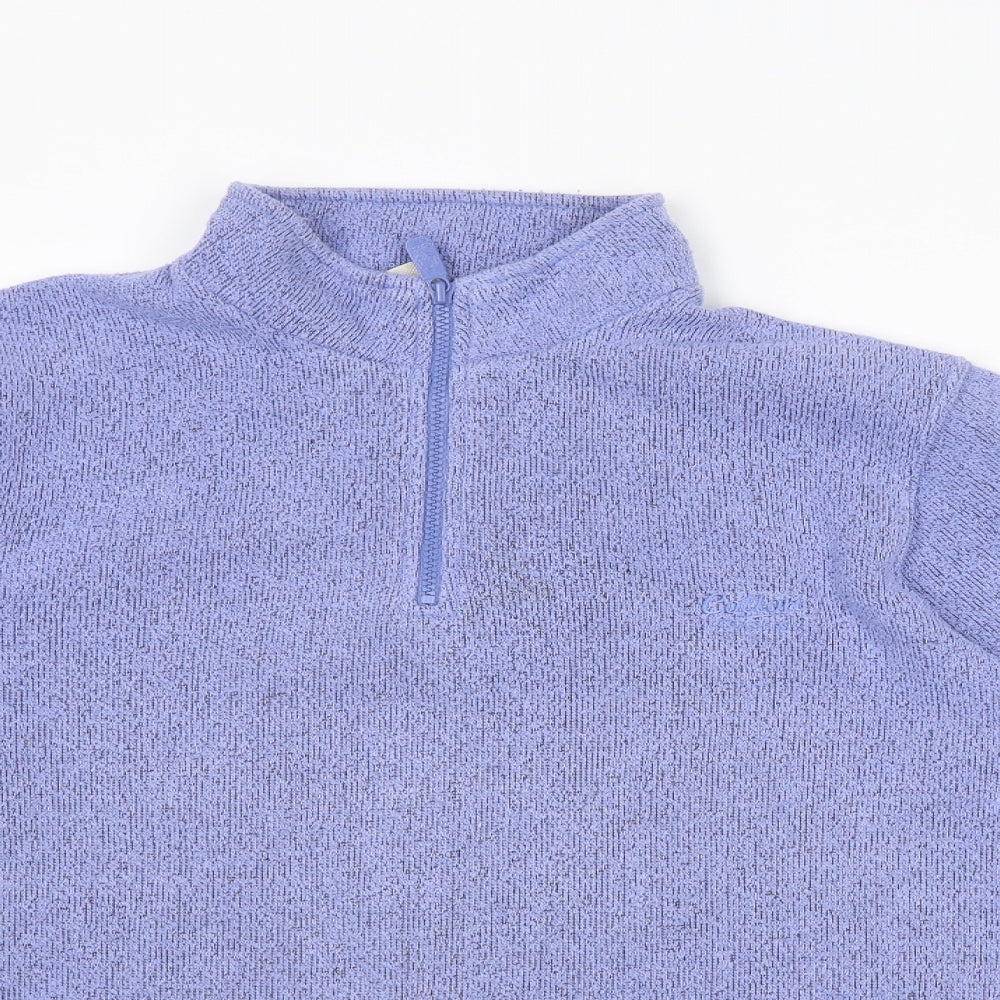 Cotton Traders Womens Purple Cotton Pullover Sweatshirt Size M Zip - 1/4 Zip
