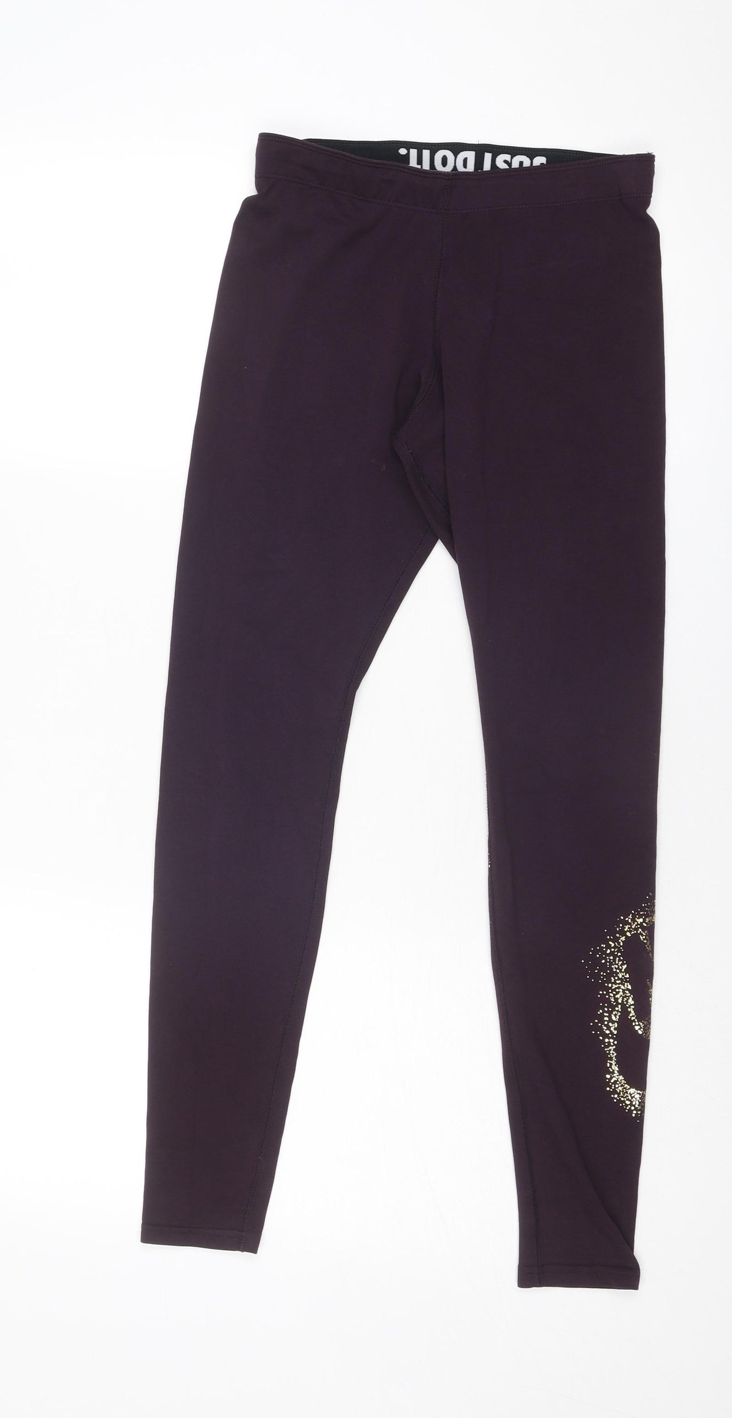 Nike Womens Purple Cotton Compression Leggings Size S Regular Pullover