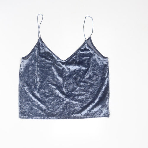 Divided by H&M Womens Blue Polyester Camisole Tank Size M V-Neck