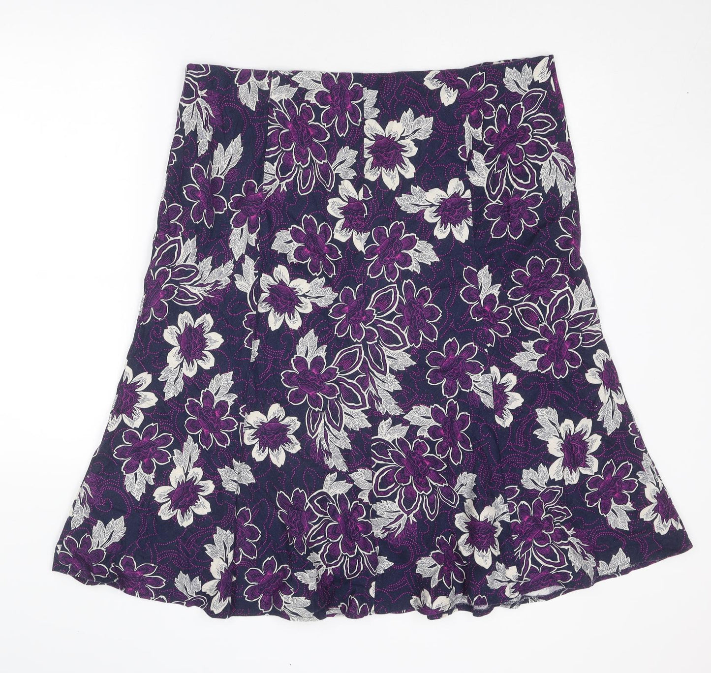 EWM Womens Multicoloured Floral Viscose Swing Skirt Size 20