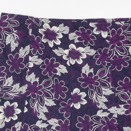 EWM Womens Multicoloured Floral Viscose Swing Skirt Size 20