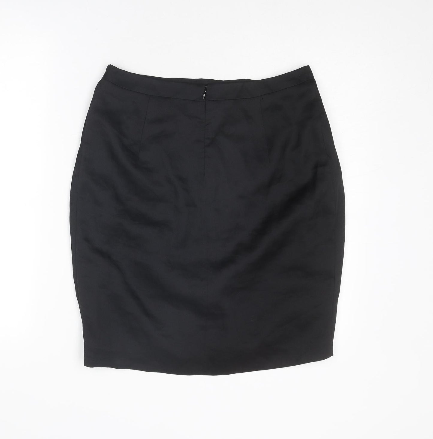Mart Visser Womens Black Acetate Tulip Skirt Size 10 Zip