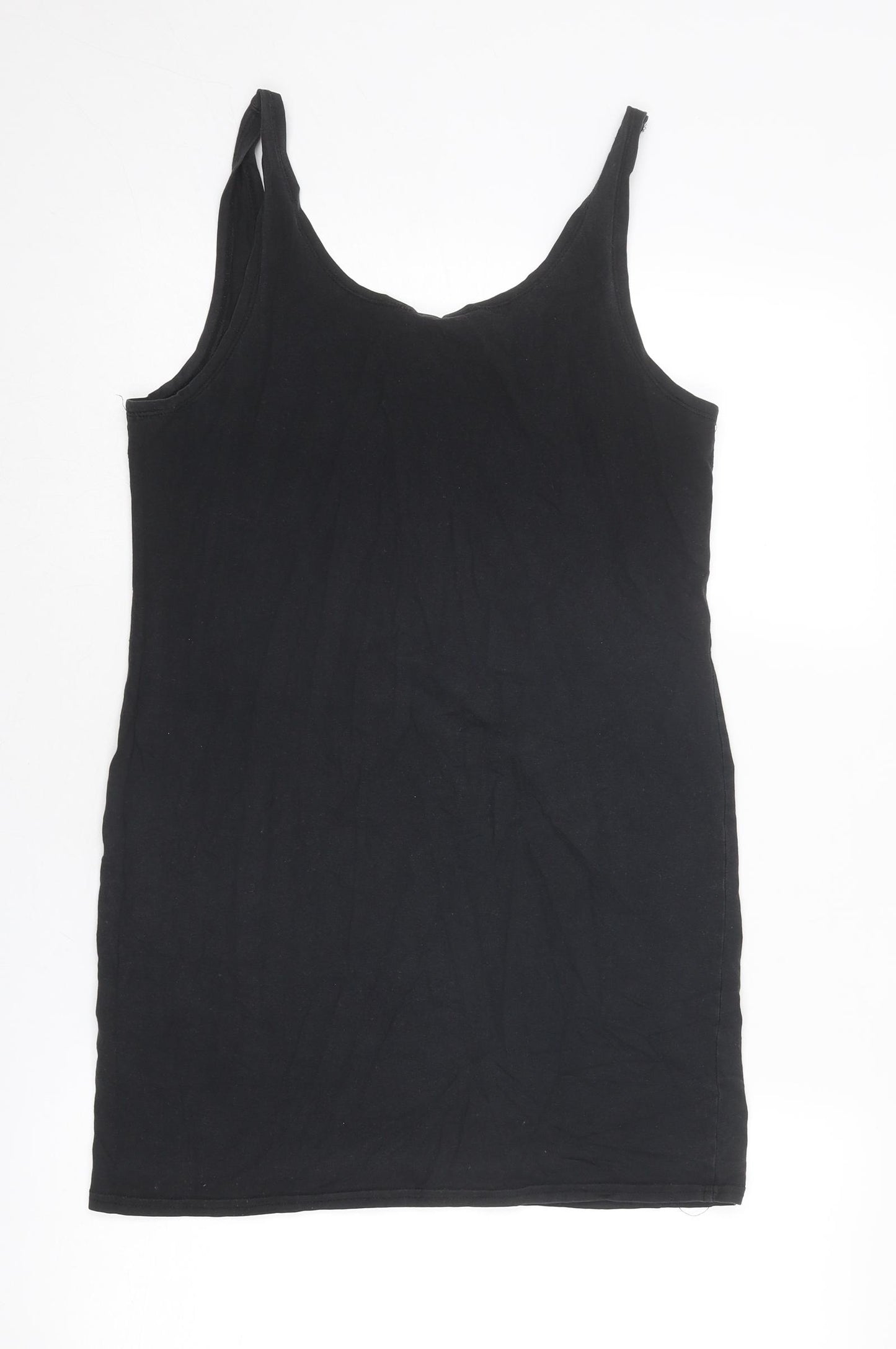 Divided by H&M Womens Grey Viscose Tank Dress Size 14 Scoop Neck Pullover