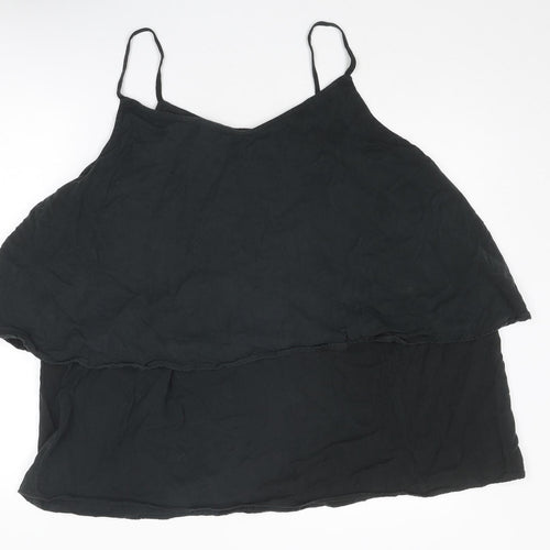 Simply Be Womens Black Lyocell Camisole Tank Size 26 Scoop Neck - Layered