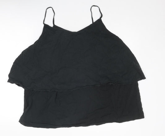 Simply Be Womens Black Lyocell Camisole Tank Size 26 Scoop Neck - Layered