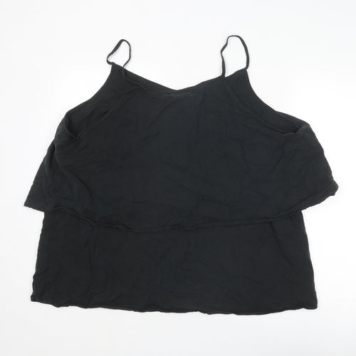 Simply Be Womens Black Lyocell Camisole Tank Size 26 Scoop Neck - Layered