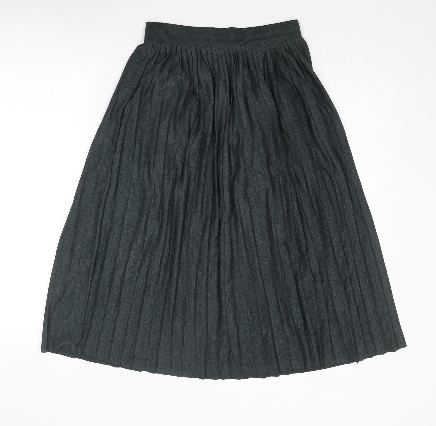 Pull&Bear Womens Green Viscose Pleated Skirt Size S