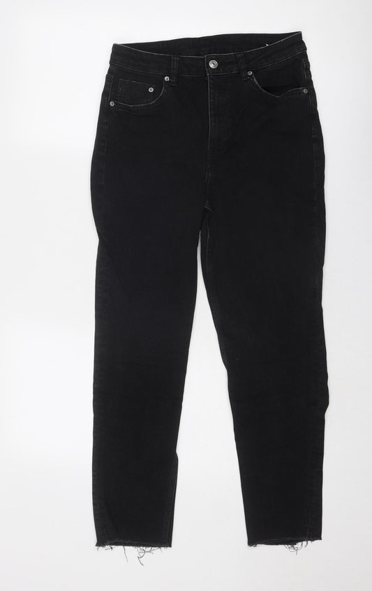 Divided by H&M Womens Black Cotton Skinny Jeans Size 14 Regular Zip