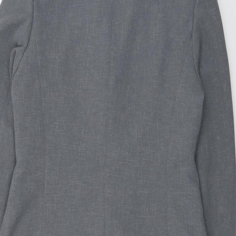 Precis Womens Grey Overcoat Coat Size 12 Button