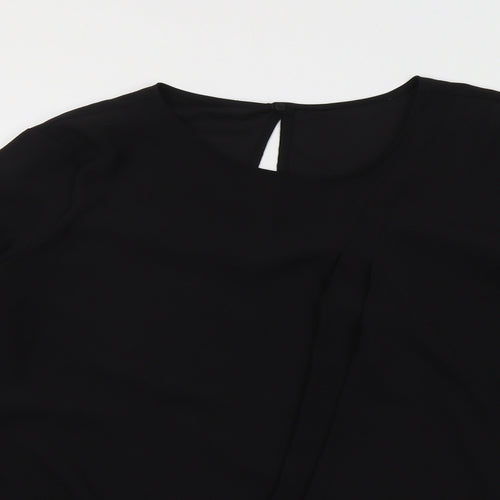 NEXT Womens Black Polyester Basic Blouse Size 20 Round Neck