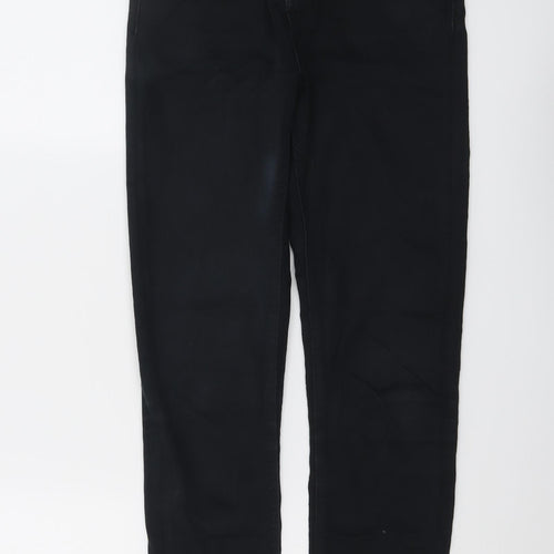 Topshop Womens Black Cotton Skinny Jeans Size 26 in L26 in Regular Button