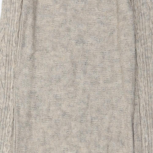 Marks and Spencer Womens Beige Acrylic Jumper Dress Size S Round Neck Pullover