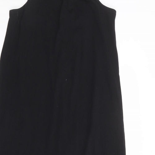 Mango Womens Black 100% Cotton Maxi Size XS Halter Tie