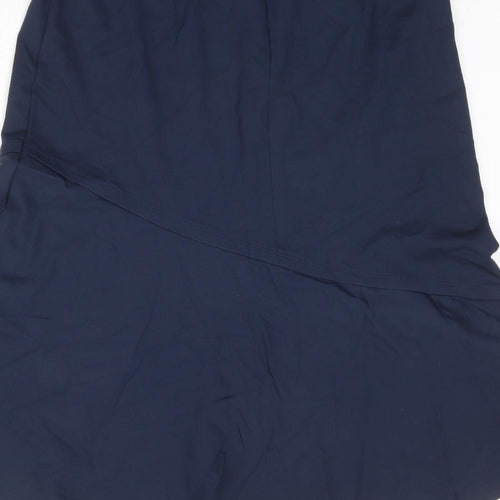 Finery Womens Blue Viscose Swing Skirt Size 10 Zip