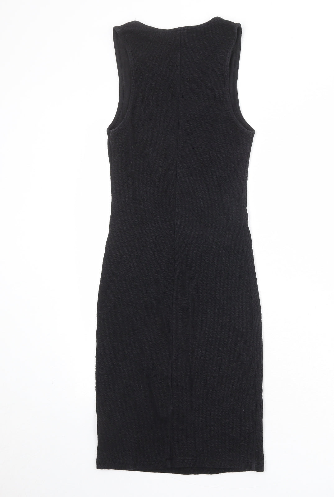 Zara Womens Black Polyester Bodycon Size S V-Neck Pullover
