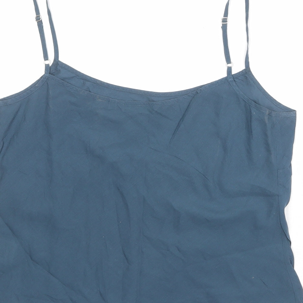 Boden Womens Blue Cotton Camisole Tank Size 14 Scoop Neck