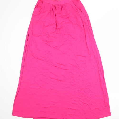 New Look Womens Pink Viscose Maxi Skirt Size 12