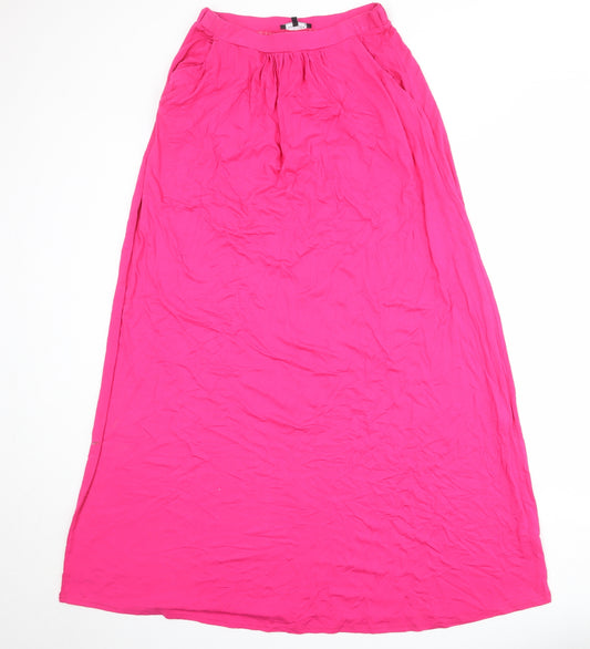 New Look Womens Pink Viscose Maxi Skirt Size 12
