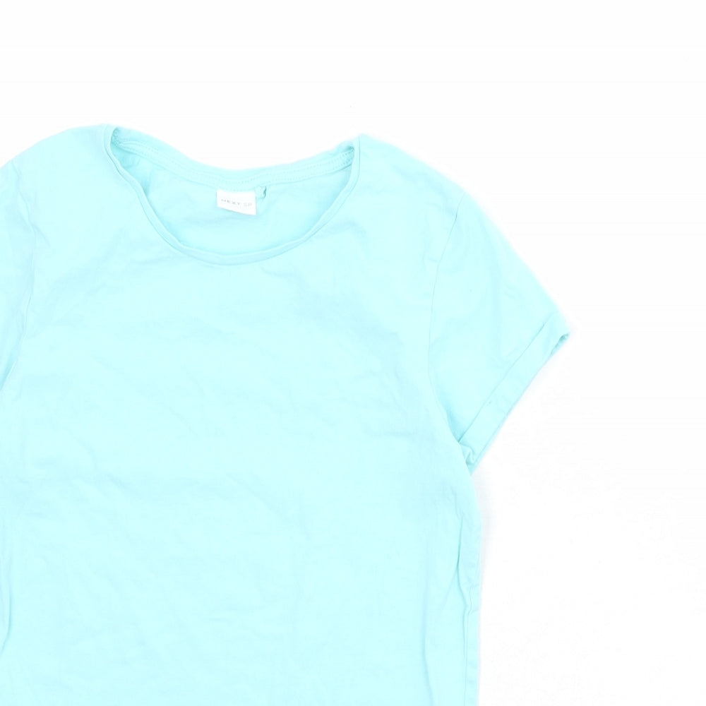 NEXT Boys Blue 100% Cotton Basic T-Shirt Size 13 Years Round Neck Pullover