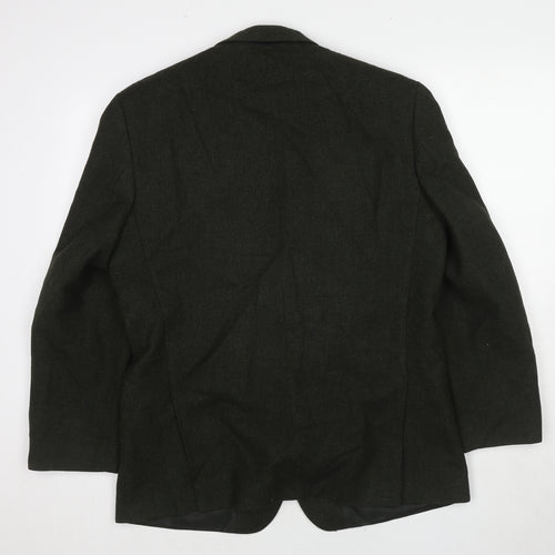 Marks and Spencer Mens Green Wool Jacket Blazer Size 40 Regular