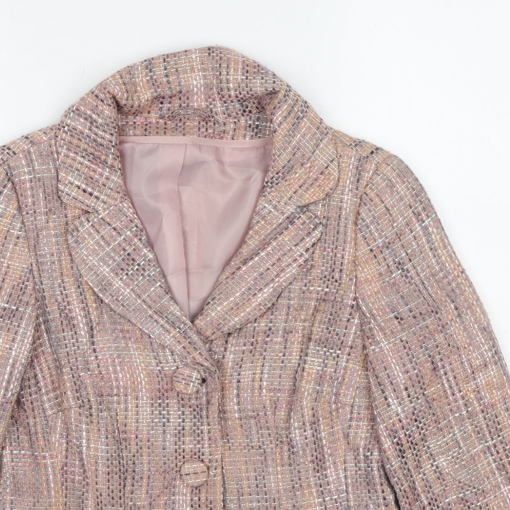 Dorothy Perkins Womens Pink Jacket Blazer Size 14 Button