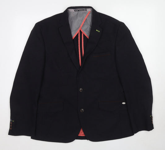 Sawyers+ Hendricks London Mens Blue Polyester Jacket Suit Jacket Size 44 Regular
