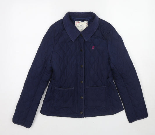 H&M Girls Blue Quilted Jacket Size 14-15 Years Zip