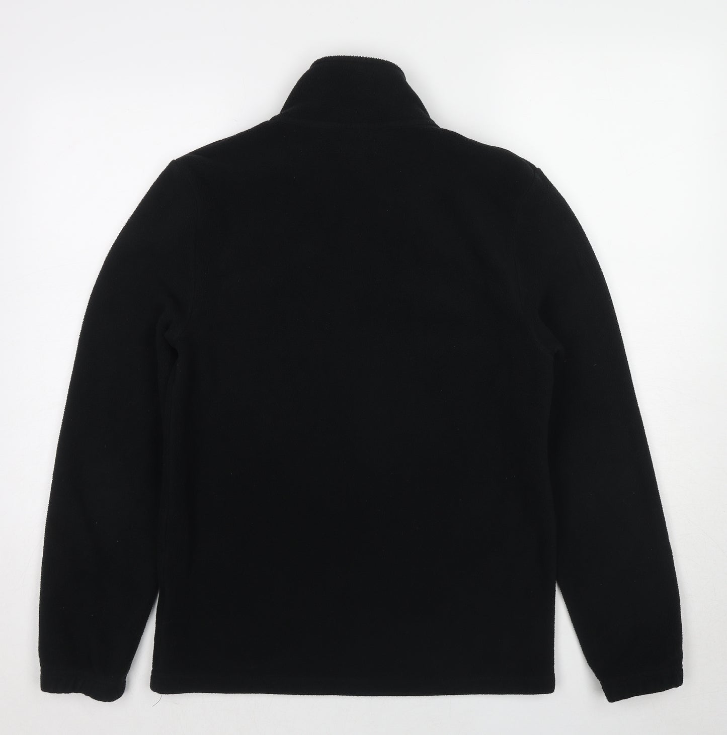 New Look Mens Black Polyester Pullover Sweatshirt Size M Zip - 1/4 Zip