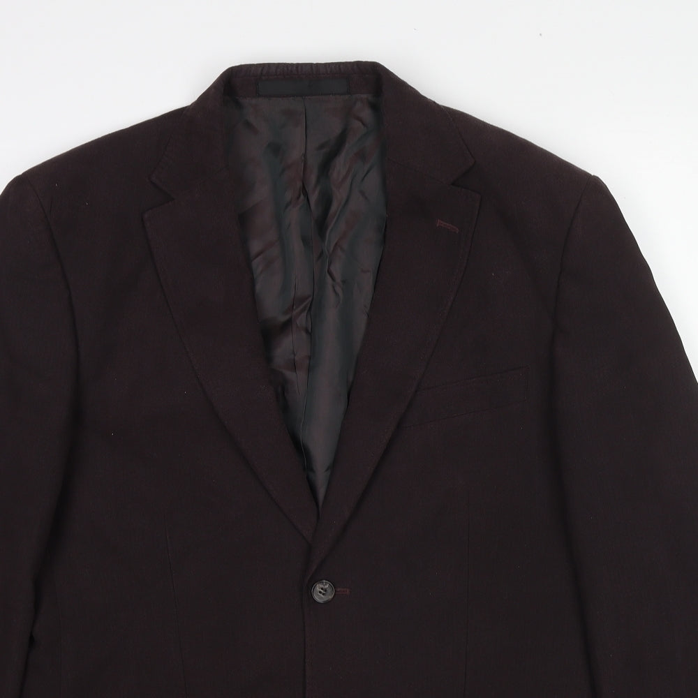 Marks and Spencer Mens Brown Polyester Jacket Suit Jacket Size 38 Regular