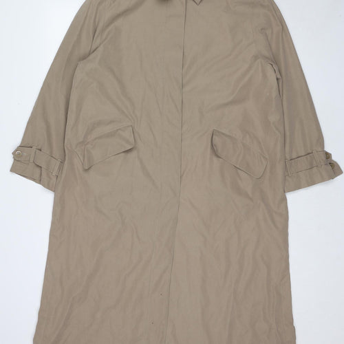 Marks and Spencer Womens Beige Overcoat Coat Size 16 Button