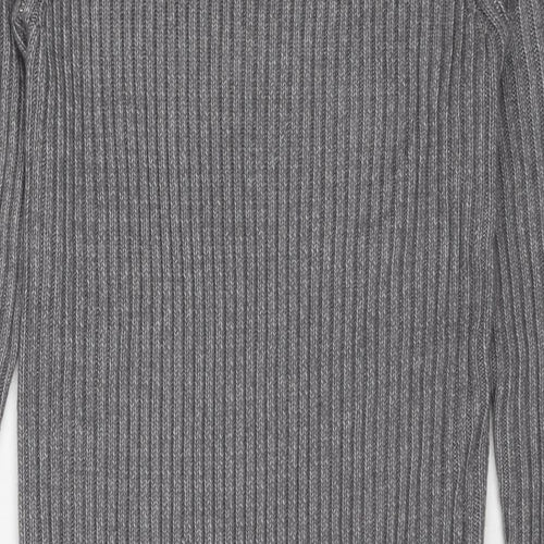 Marks and Spencer Womens Grey Polyester Jumper Dress Size S Round Neck Pullover