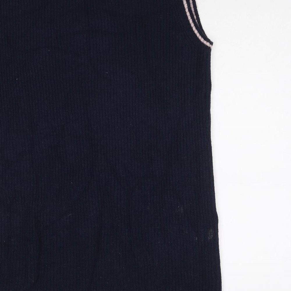 Weekday Womens Blue V-Neck Polyester Vest Jumper Size S