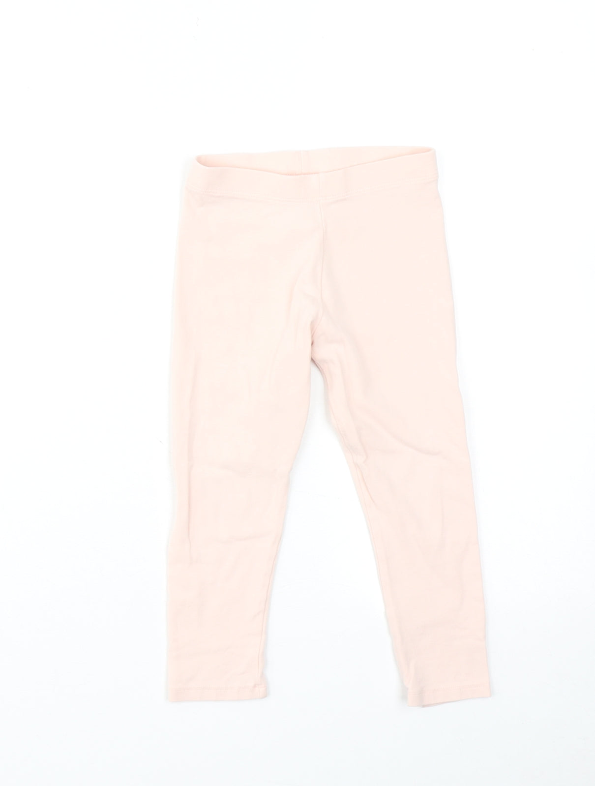 NEXT Girls Pink Cotton Jogger Trousers Size 3-4 Years Regular Pullover - Leggings