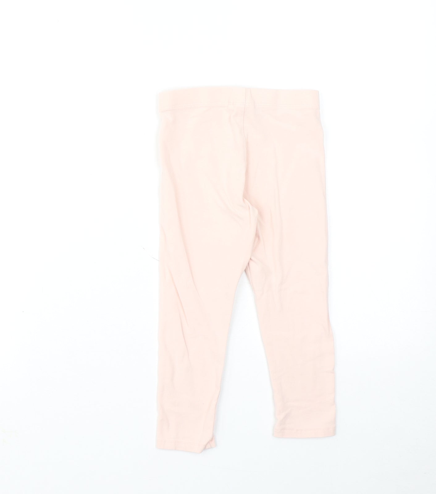 NEXT Girls Pink Cotton Jogger Trousers Size 3-4 Years Regular Pullover - Leggings