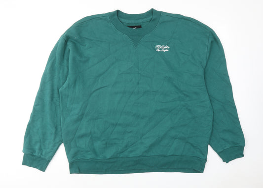 Hollister Mens Green Cotton Pullover Sweatshirt Size 2XL