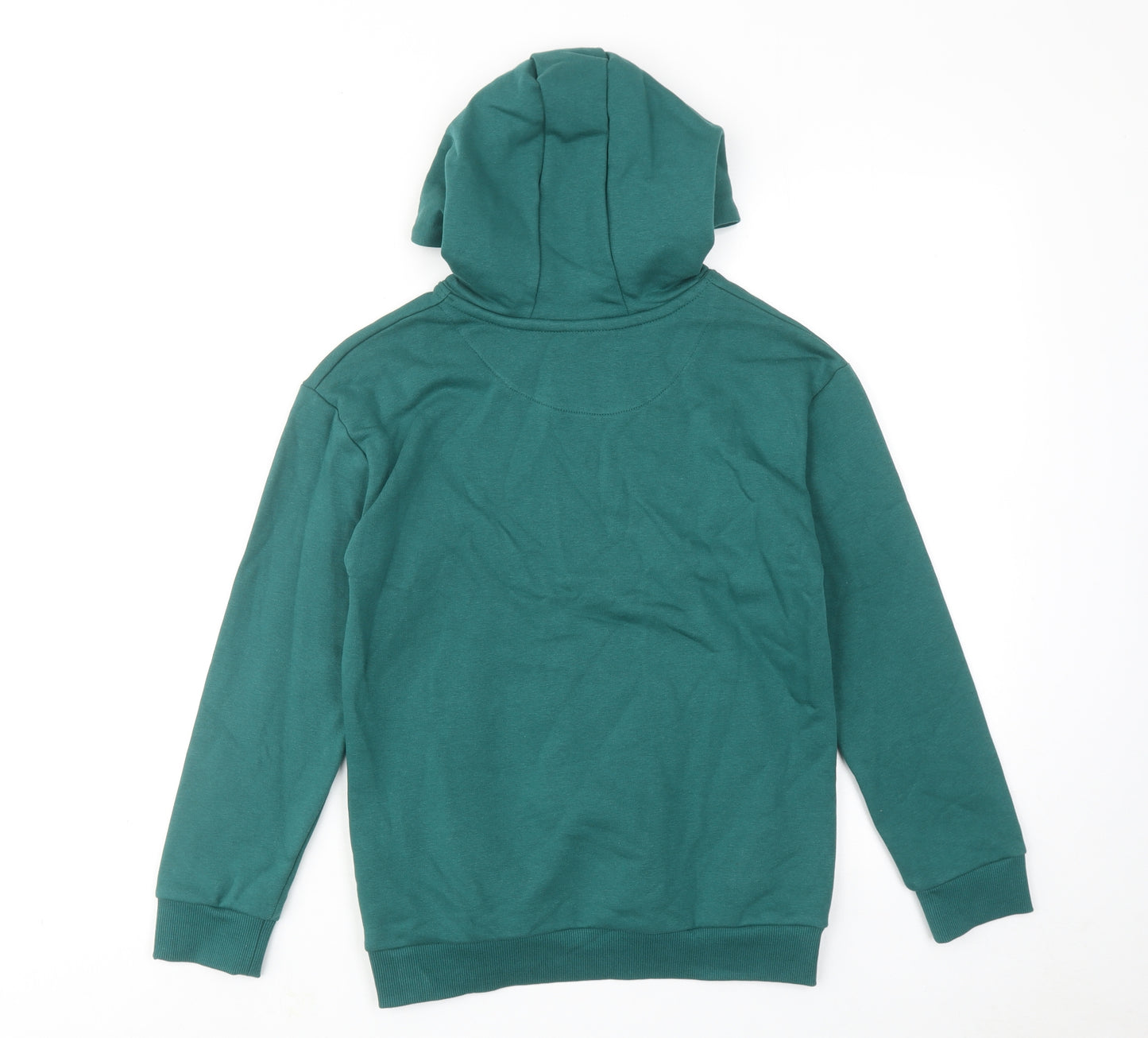Marks and Spencer Boys Green Cotton Pullover Hoodie Size 10-11 Years Pullover