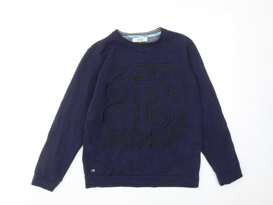 Ted Baker Girls Blue Cotton Pullover Sweatshirt Size 11-12 Years Pullover