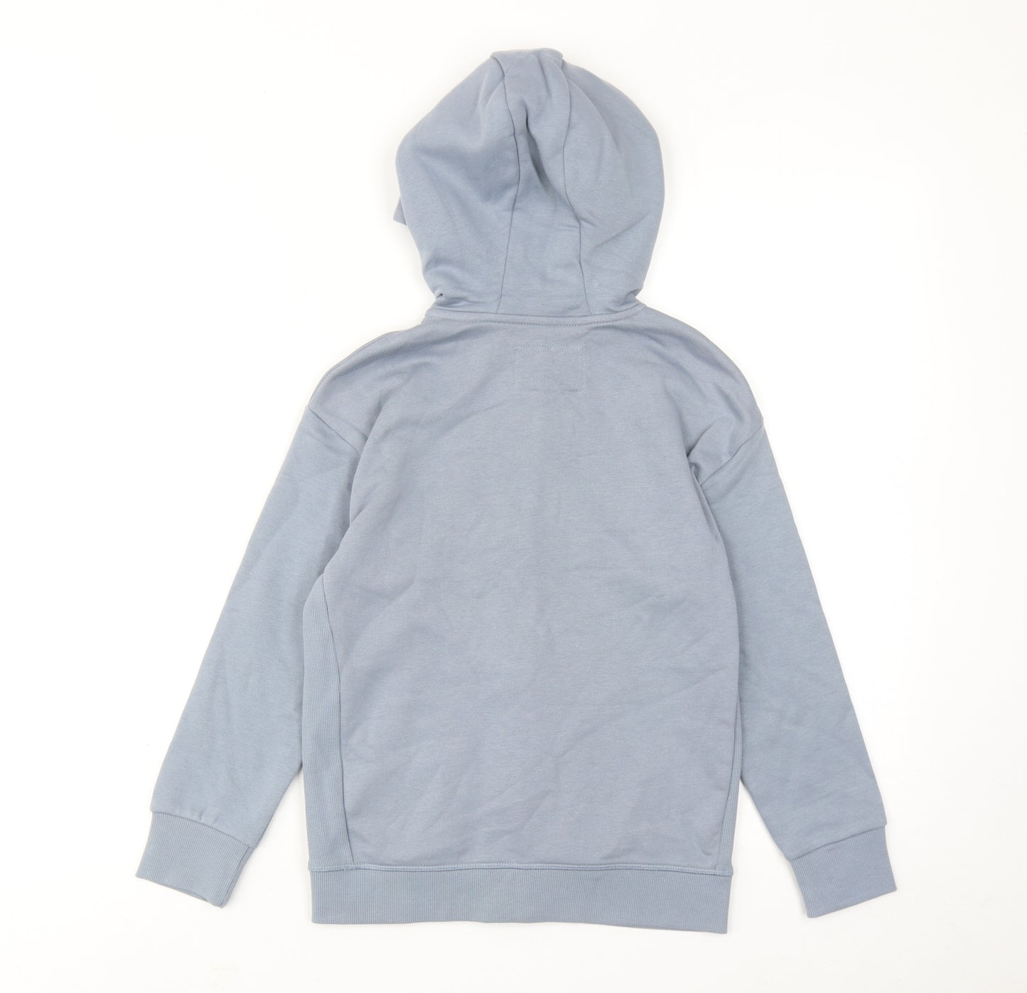 Marks and Spencer Boys Blue Cotton Full Zip Hoodie Size 8-9 Years Zip