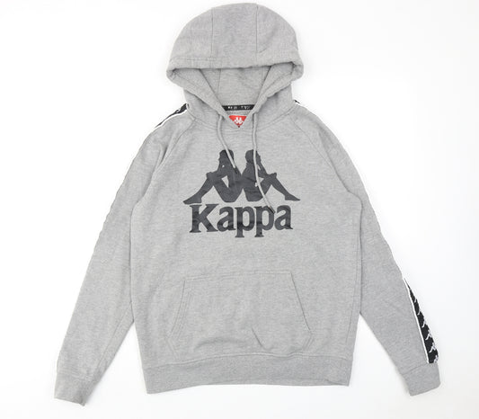 Kappa Mens Grey Cotton Pullover Hoodie Size M
