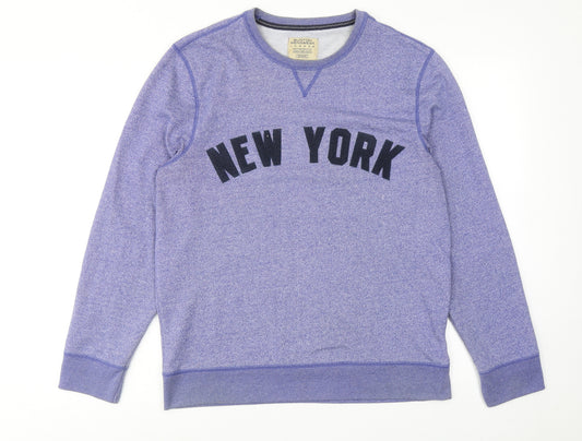 Burton Mens Blue Cotton Pullover Sweatshirt Size M - New York