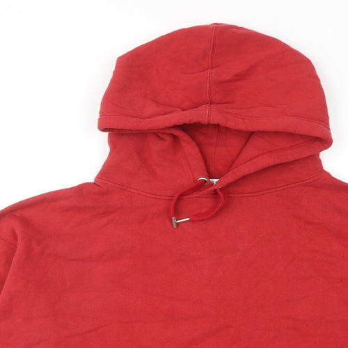 Eleven Womens Red Cotton Pullover Hoodie Size L Pullover