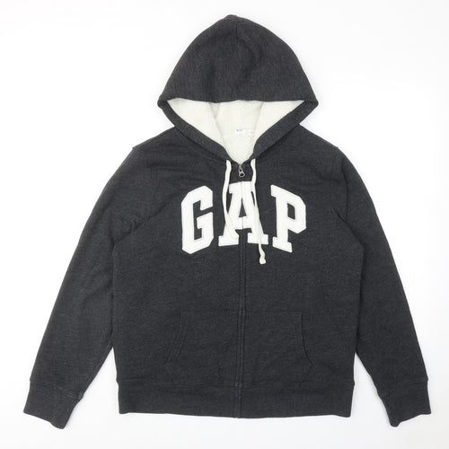 Gap Mens Grey Cotton Full Zip Hoodie Size L