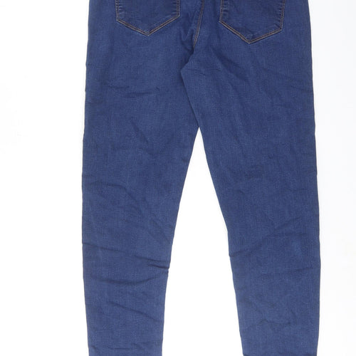Dorothy Perkins Womens Blue Cotton Skinny Jeans Size 12 Regular Zip