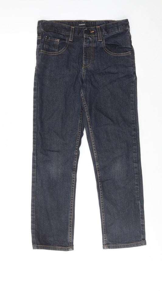 Autograph Boys Blue Cotton Straight Jeans Size 11 Years Regular Zip