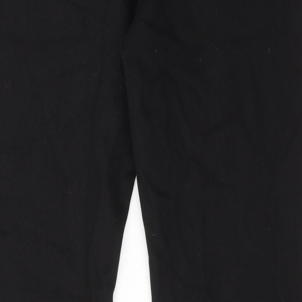 Marks and Spencer Womens Black Cotton Bootcut Jeans Size 18 Regular Zip