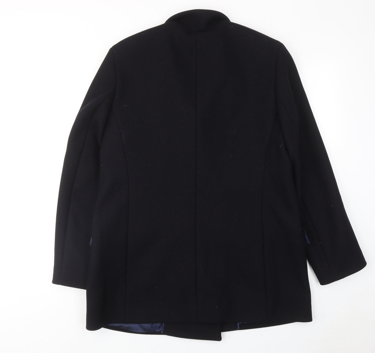 NICOLE FARHI Womens Blue Jacket Blazer Size 16 Button