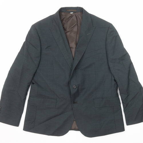 Autograph Mens Grey Wool Jacket Suit Jacket Size 44 Regular