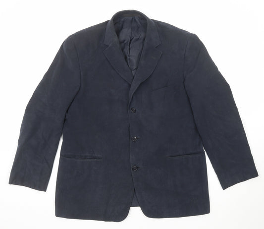 Marks and Spencer Mens Blue Polyester Jacket Blazer Size 42 Regular