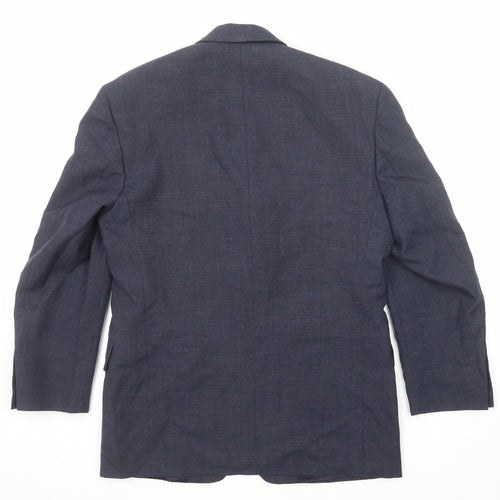 Harewood Mens Blue Polyester Jacket Suit Jacket Size 38 Regular